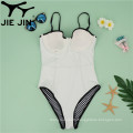 2020 JIEJIN Customized Print Women's Sexy Swimsuit Bodysuit One-Piece Swimwear with Mould Cup